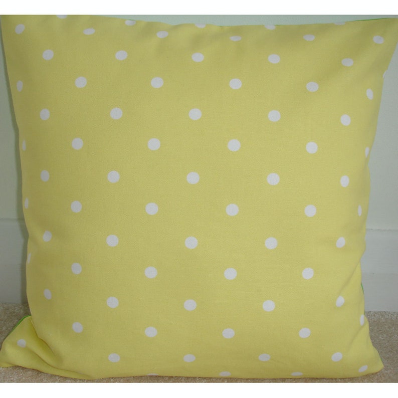 Pillow Cover 20x20 Yellow and White Polka Dots 20 Etsy