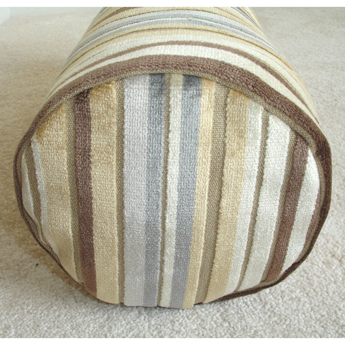Cylinder Bolster Pillow Cover 8x18 Velvet Round Ended End Etsy