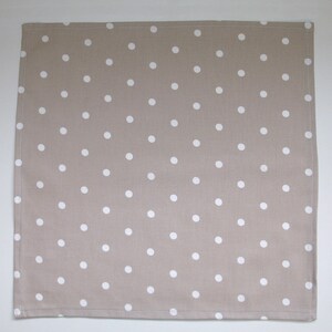 Napkins Polka Dot Dots Spots White Spotted Serviettes Yellow Grey Blue Duck Egg Pink Sage Green Beige Brown Single Napkin Set Table Linens image 2