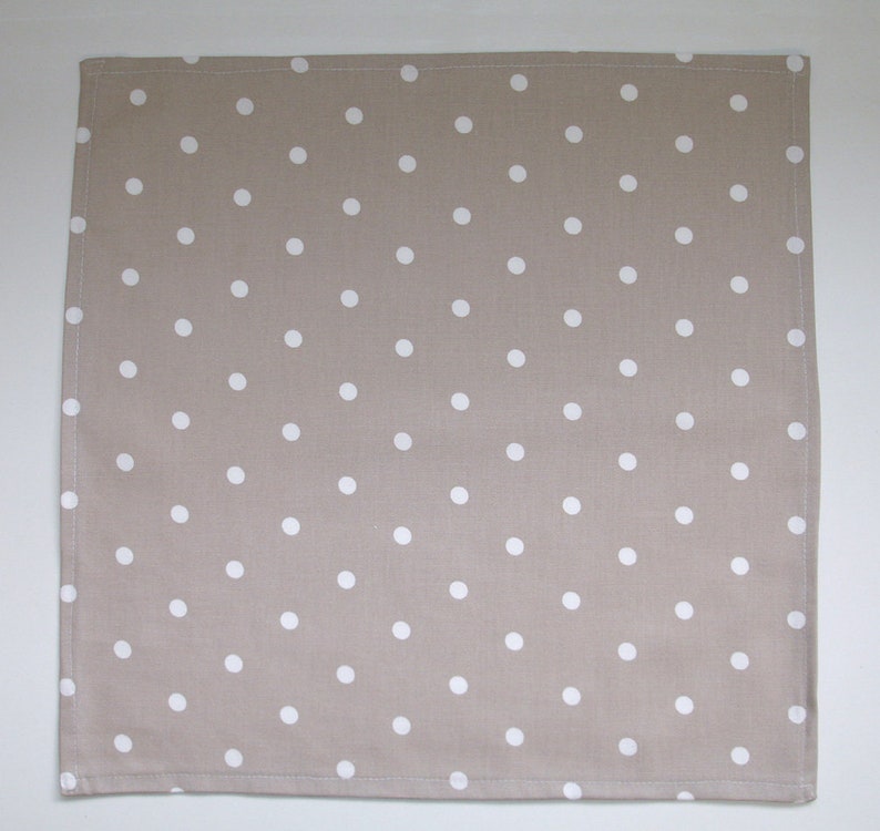 Napkins Polka Dot Dots Spots White Spotted Serviettes Yellow Grey Blue Duck Egg Pink Sage Green Beige Brown Single Napkin Set Table Linens image 2