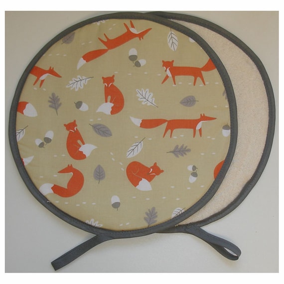 Lid Hob Covers Black Chef Chefs Pads Suitable for Aga PAIR with Loop Cotton