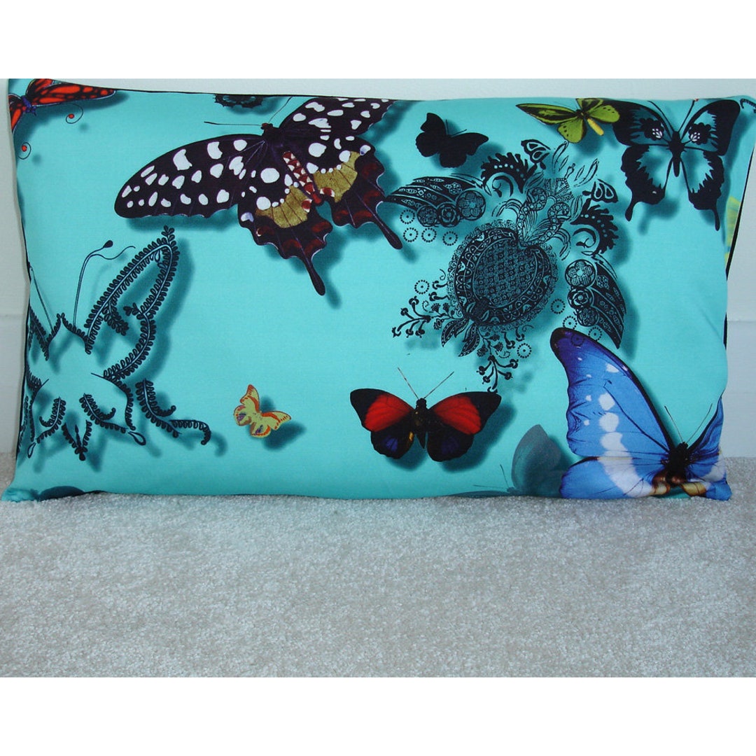 Christian Lacroix Butterfly Cushion Cover 12x20 Oblong Bolster Pillow