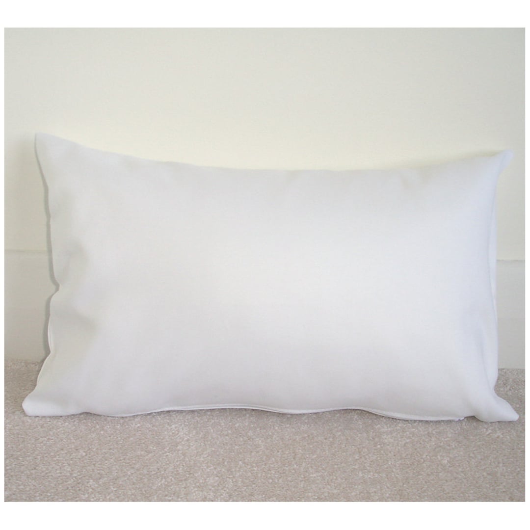 10x16 Tempur Travel Pillow Cover With Zip SMALL 40x26cm White Bolster