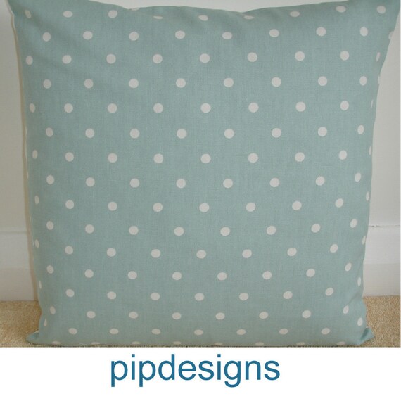 Pillow Cover Duck Egg Polka Dots White Spots Cushion Sham Polka Dot Case Slip Pillowcase 16" 18" 20" 22" 24" 26" 16x16 20x20 Square 18x18
