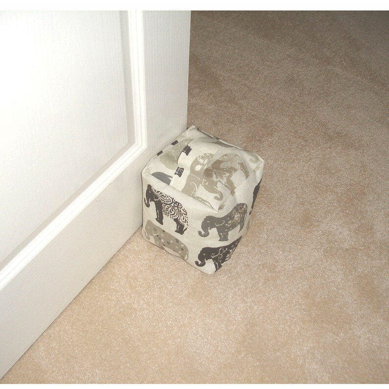 Elephant Door Stop Grey Elephants Unfilled Etsy UK