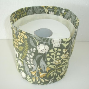 Toilet Loo Roll Holder William Morris Kelmscott Moss Green Basket Bathroom Storage Green Floral 1 2 or 3 Rolls Bin Shampoo Tidy Forest Thyme