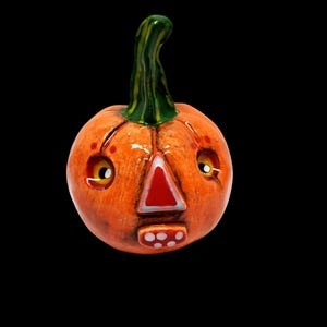 Halloween Handmade Ceramic Pumpkin Jack-O-Lanterns Sculpture