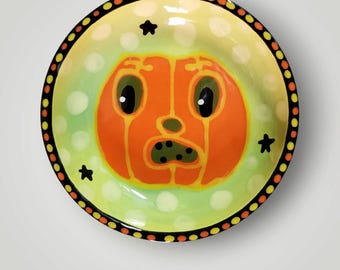 Halloween Ceramic Pumpkin Mini Dish by Sharon Bloom Designs