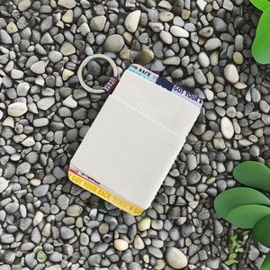 Porta-cartões elástico fino VCASE, carteira minimalista para mulheres e homens, carteira pequena com bolso frontal e chaveiro, praia, casa, muitos usos