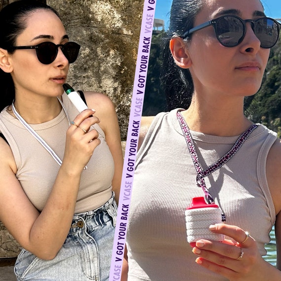 VCASE Vape Halter mit Lanyard, komfortables Design für E Zigarette,  perfekte Passform, starke Vape Lanyard, hochfeste Elastik