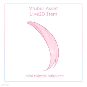 May include: Pink mini twintail hairpiece for virtual YouTubers. This Live2D item is a digital asset for use in animation software.