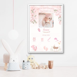 Neues Baby Geschenk, druckbare dekorative Geburtsdaten Zeichen, personalisierte Geburtsurkunde, Geburtsankündigung, personalisiertes Geschenk.