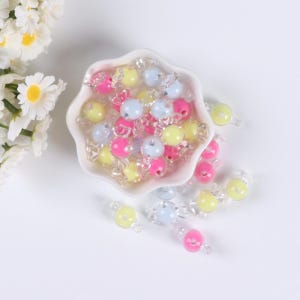 Acrylic Colorful Candy Beads,Beads In Beads, Charm Beads for Pen, Colorful Transparent Beads, Jewelry Making, DIY Supplies.  AB038