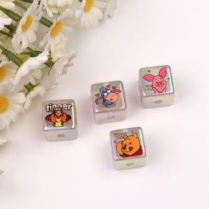 Cartoon kubische Perlen, Bären Perlen, Tiger Perlen, Esel Perlen, Perlen für Kinder, Cartoon Tier Perlen, DIY Perlenzubehör für Kinder.  AB181