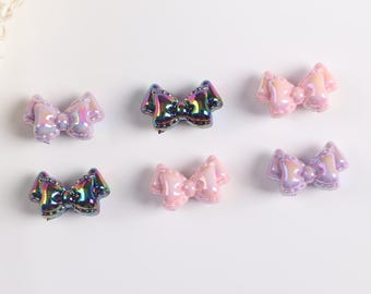 100個/パック リボンビーズ カラフルリボンシェイプ アクリルビーズ 20 