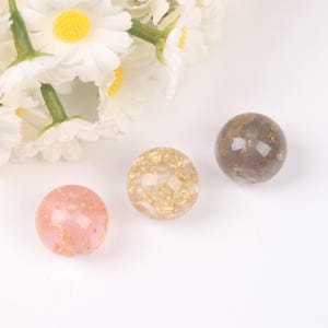 16MM Gold foil colored craft beads decorated with white heart, high-end beads, DIY jewelry works, DIY necklace bracelet, DIY pens. AB363