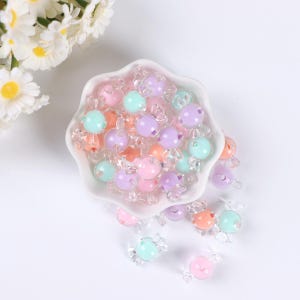 Acrylic Candy Beads, Acrylic Inner Color Beads, Beads In Beads, Colorful Transparent Beads, Bracelet Necklace Beads, DIY Supplies.  AB039