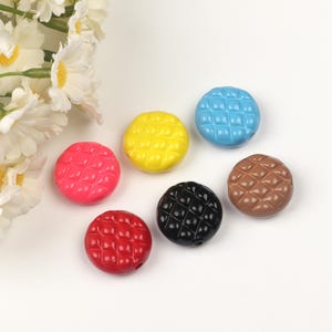 Vintage round cake acrylic beads, beautiful bead color, DIY key chains,  acrylic bead supplies, bead accessories,  bracelet making.  AB165