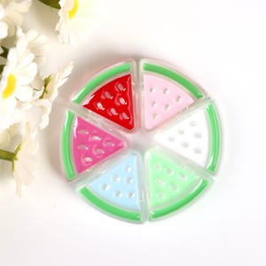 Acrylic Summer Watermelon Beads, Fruits and Lemons Bead, Summer Refreshing Bead, Fruit Charm Connector, Kids' Fun Beads, DIY Supplies. AB088