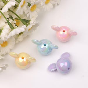 Cartoon mouse beads, mouse beads, beads for kids, cartoon animal beads, bead accessories for children, handmade beading.  AB192