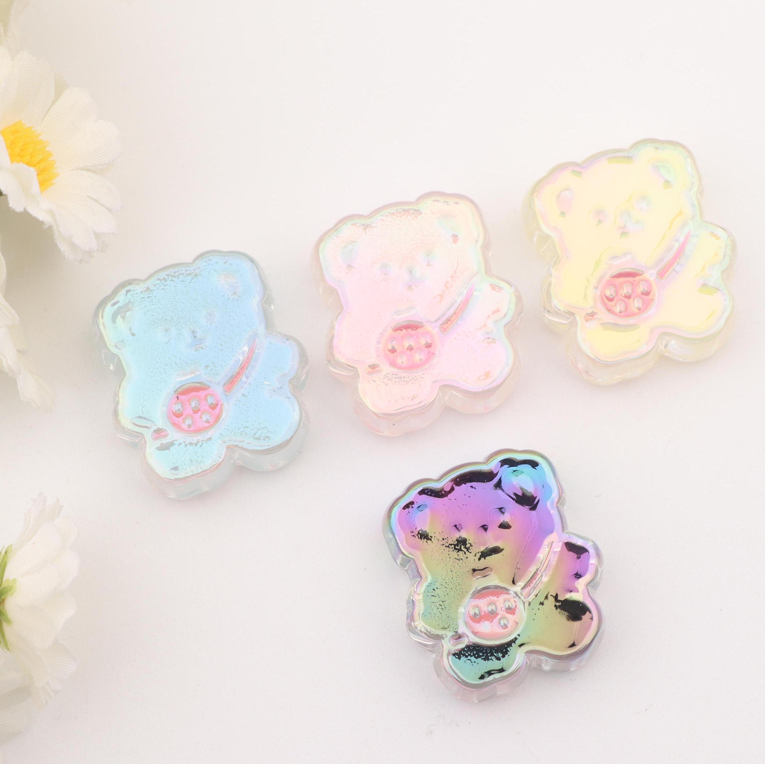 テディベアビーズ、横穴ビーズ、アクリルクラフトビーズ、DIYビーズ