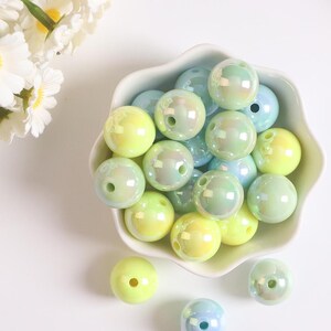 16 mm UV Acrylperlen, glänzende Bubblegum Perlen, runde Kaugummikugel, DIY Handybänder, Stiftperlen, Schlüsselanhänger, Bastelzubehör. AB010