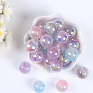 16 mm Colorful Acrylic Bead, Transparent Acrylic bead, Acrylic Spacers, Jewelry Accessories, Jewelry Making, DIY Supplies.  AB034