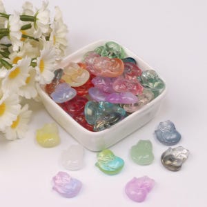 Lovely fox loose beads, craft beads, random mix and match beads, handmade beading, beading accessories, beads wholesale.  AB251