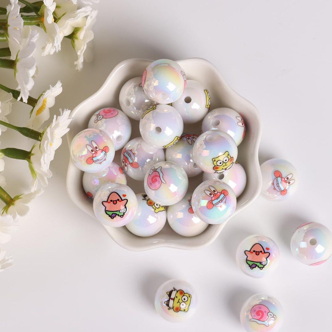 Cute Cartoon Animal Print Bead, Super Cute Starfish Character Scattered ...