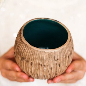 Turquoise rustic bowl Small bowl Breakfast bowl Rise bowl Pottery bowl Ceramic bowl Snack bowl Succulent pot Flower pot Cactus pot Handmade