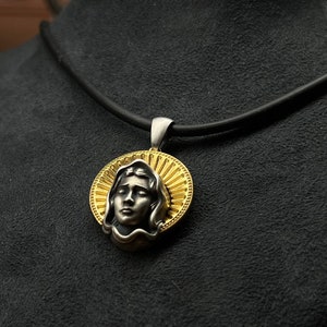 Virgin Mary Necklace: Sterling Silver Miraculous Medal, Religious Gift