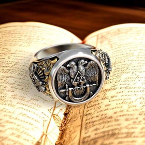 Freimaurer Siegelring Siegelring für Männer Masonic Siegelring Sterlingsilber