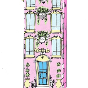 Brownstone Printable Coloring Page, Digital Download Print image 3