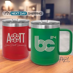 Personalized 15 oz Coffee Mug, Laser Engraved Coffee Mug, Insulated Coffee Mug, Business Logo Coffee Mug, Cooperate Gift, Bulk Order