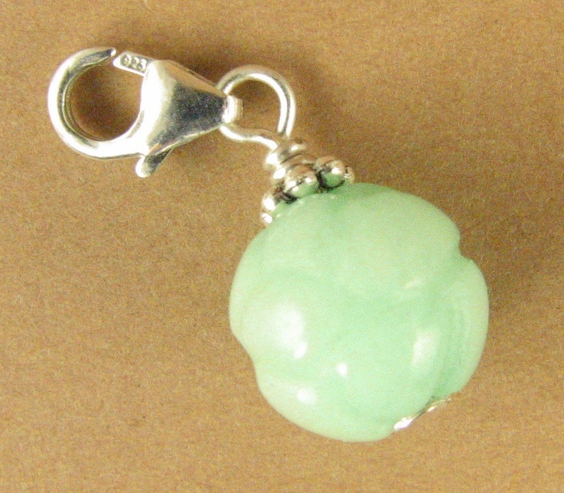 Handmade Sterling silver 925 Ruby clip-on charm//pendant Pink Real stone
