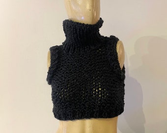 Hand-knitted Crop Sweater