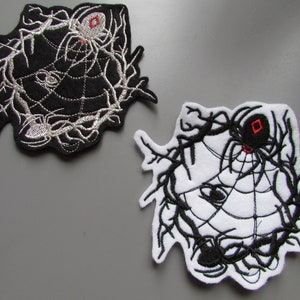 Embroidered Spider in Web Applique Patch