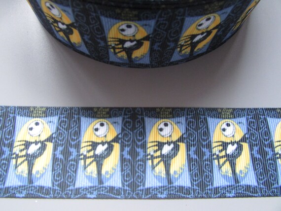 Jack Skeleton Grosgrain Ribbon 2.2cm x 1 Metre Sewing//Halloween//Crafts//Cake