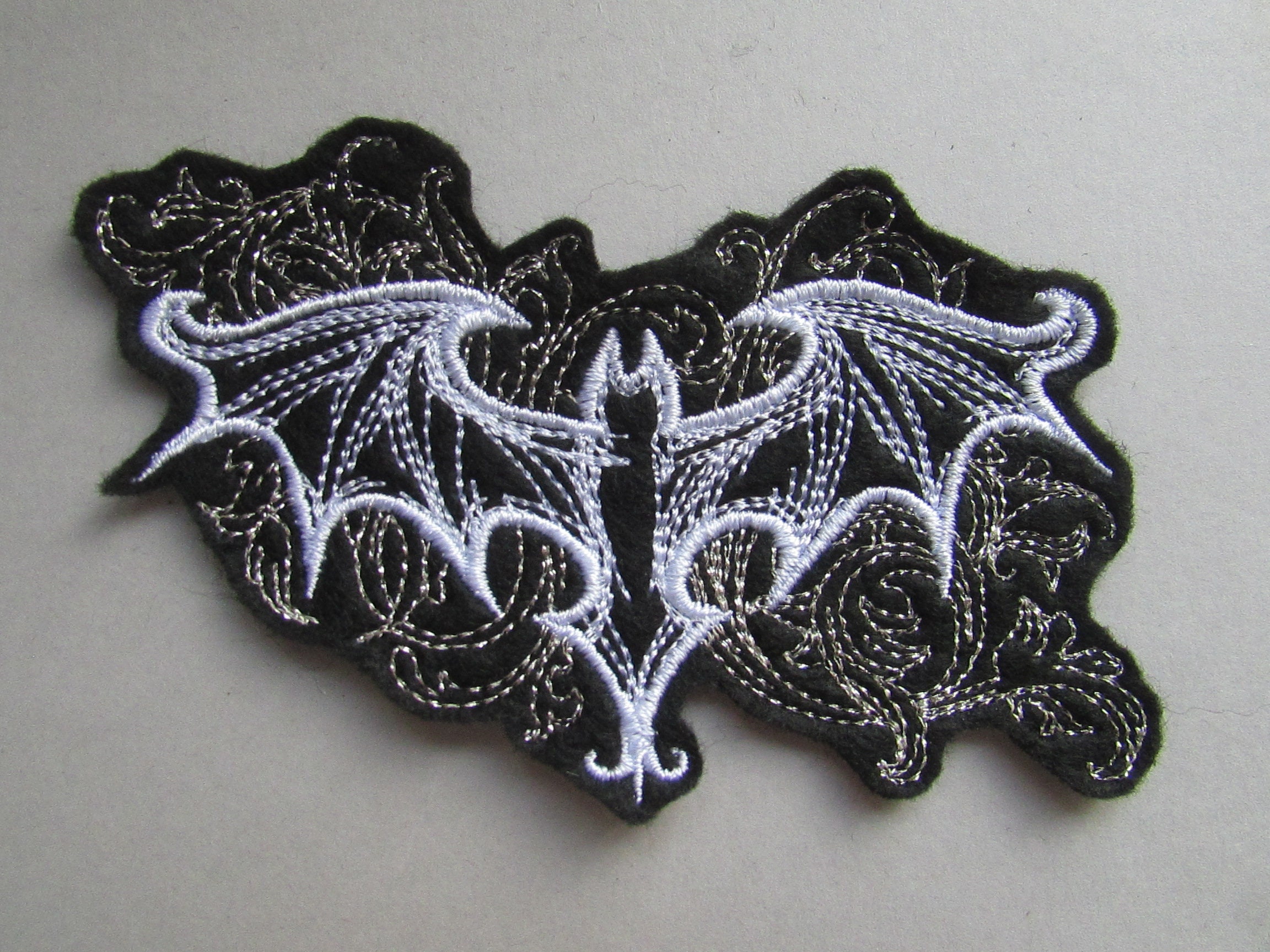 Embroidered Gothic Bat Applique Patch - Etsy