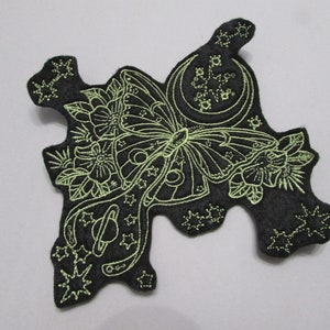 Luna Moth Embroidered  Sew on Applique Patch