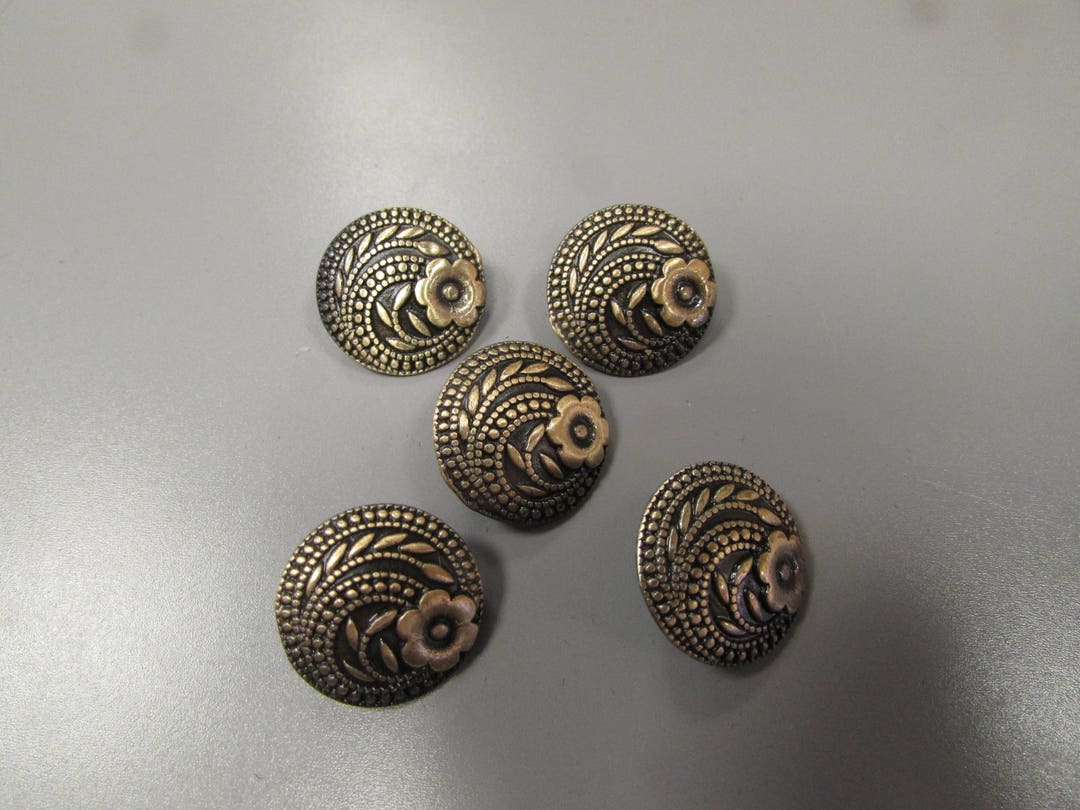 Victorian Style Bronze Buttons 1.8cm Diameter X 5 Etsy