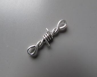 Barbed Wire connector Jewellery Charm