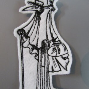 Plague Doctor Mask Embroidered  Sew on Applique Patch