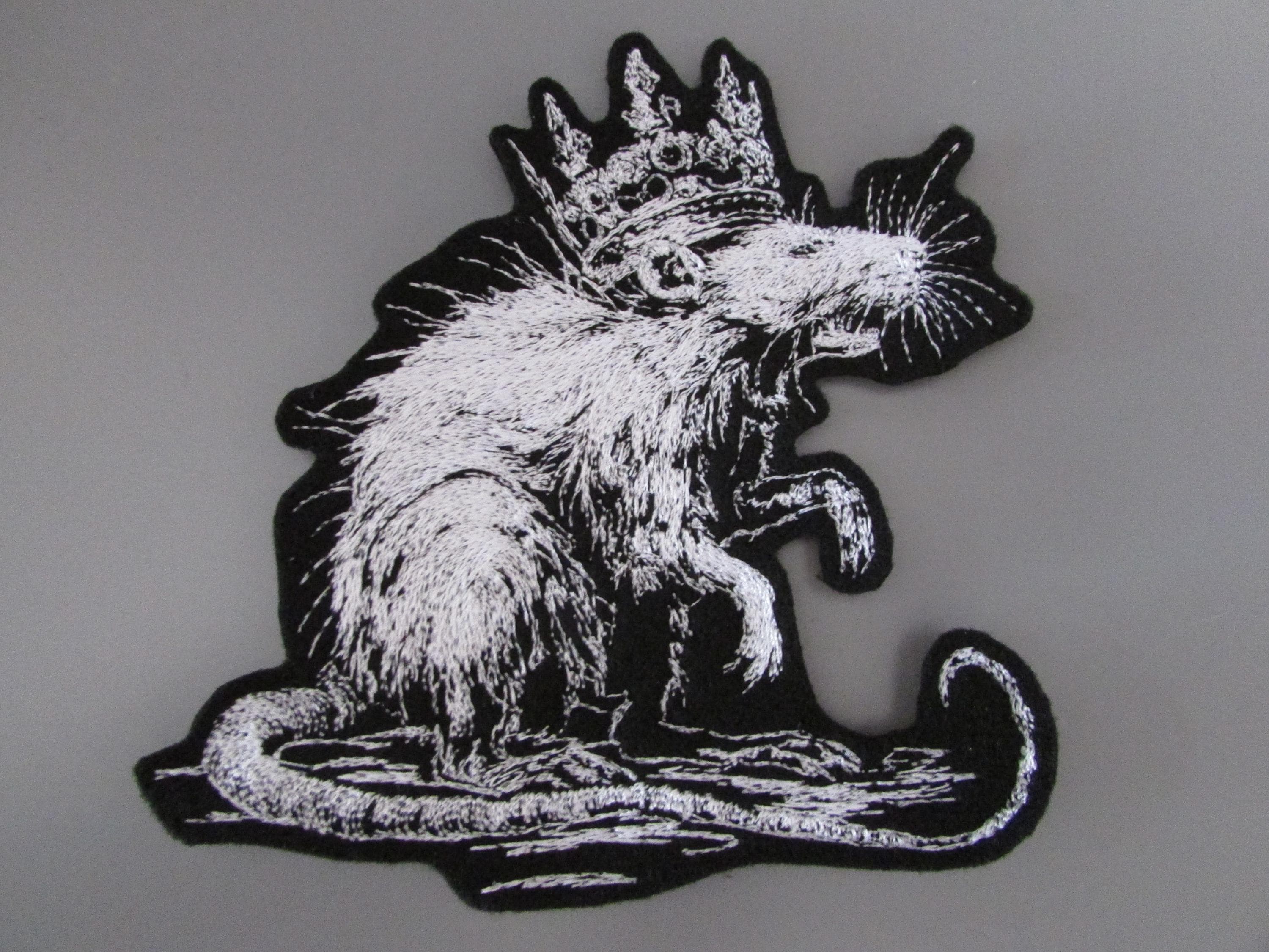 Embroidered Crowned Rat Applique Patch - Etsy UK