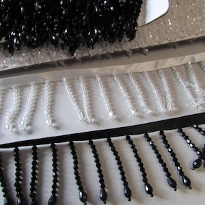 4.7cm Beaded Fringe top quality x 1 metre 5 colours to choose