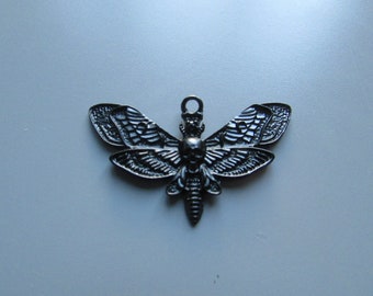 Black Deaths Head Moth Jewellery Tibetan Charm