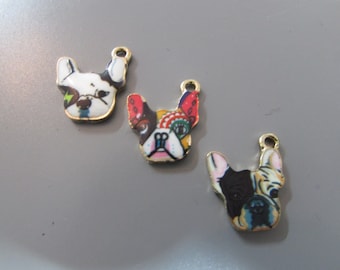 French Bull Dog Tibetan  Jewellery Charm