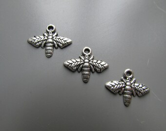 Silver Bee Jewellery making charm pendant X 3