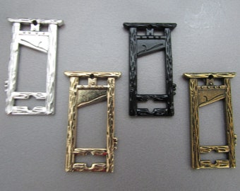 Guillotine Tibetan Charm available in black, gold, silver or bronze
