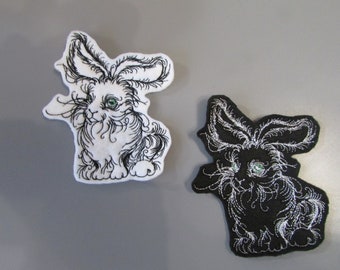 Hare Bunny Rabbit Embroidered  Sew on Applique Patch